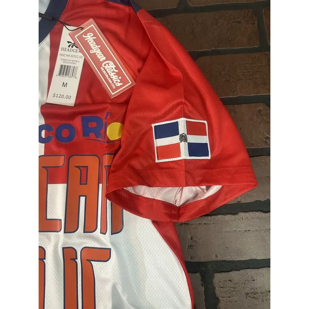 DOMINICAN REPUBLIC 1990‎ World Cup Soccer Jersey ~New~ M, L, XL, XXL - Picture 5 of 7